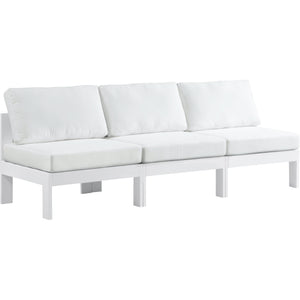 Meridian Nizuc White Water Resistant Fabric Outdoor Patio Modular Sofa