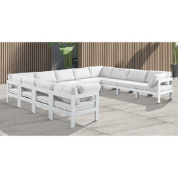 Meridian Nizuc White Water Resistant Fabric Outdoor Patio Modular Sectional