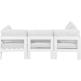 Meridian Nizuc White Water Resistant Fabric Outdoor Patio Modular Sectional