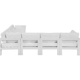 Meridian Nizuc White Water Resistant Fabric Outdoor Patio Modular Sectional
