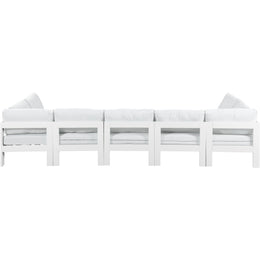 Meridian Nizuc White Water Resistant Fabric Outdoor Patio Modular Sectional