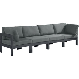 Meridian Nizuc Grey Water Resistant Fabric Outdoor Patio Modular Sofa