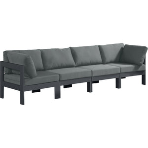 Meridian Nizuc Grey Water Resistant Fabric Outdoor Patio Modular Sofa