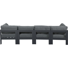 Meridian Nizuc Grey Water Resistant Fabric Outdoor Patio Modular Sofa