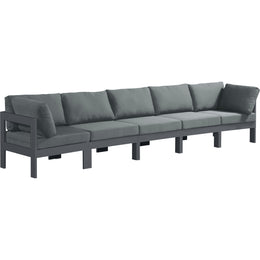 Meridian Nizuc Grey Water Resistant Fabric Outdoor Patio Modular Sofa