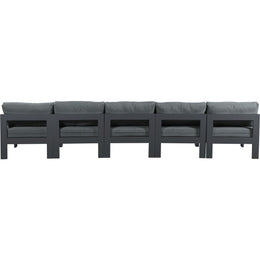 Meridian Nizuc Grey Water Resistant Fabric Outdoor Patio Modular Sofa
