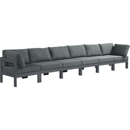 Meridian Nizuc Grey Water Resistant Fabric Outdoor Patio Modular Sofa