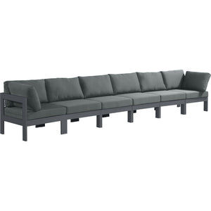 Meridian Nizuc Grey Water Resistant Fabric Outdoor Patio Modular Sofa