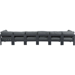 Meridian Nizuc Grey Water Resistant Fabric Outdoor Patio Modular Sofa