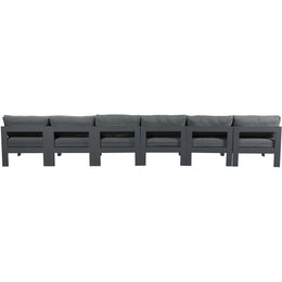 Meridian Nizuc Grey Water Resistant Fabric Outdoor Patio Modular Sofa