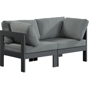 Meridian Nizuc Grey Water Resistant Fabric Outdoor Patio Modular Sofa