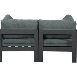 Meridian Nizuc Grey Water Resistant Fabric Outdoor Patio Modular Sofa