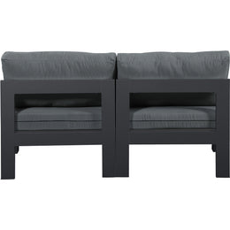 Meridian Nizuc Grey Water Resistant Fabric Outdoor Patio Modular Sofa
