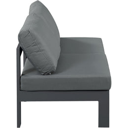 Meridian Nizuc Grey Water Resistant Fabric Outdoor Patio Modular Sofa