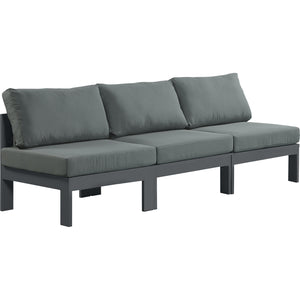 Meridian Nizuc Grey Water Resistant Fabric Outdoor Patio Modular Sofa
