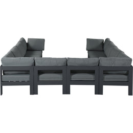 Meridian Nizuc Grey Water Resistant Fabric Outdoor Patio Modular Sectional