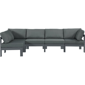 Meridian Nizuc Grey Water Resistant Fabric Outdoor Patio Modular Sectional