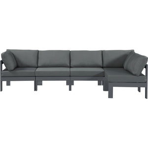 Meridian Nizuc Grey Water Resistant Fabric Outdoor Patio Modular Sectional