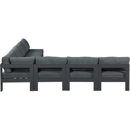 Meridian Nizuc Grey Water Resistant Fabric Outdoor Patio Modular Sectional