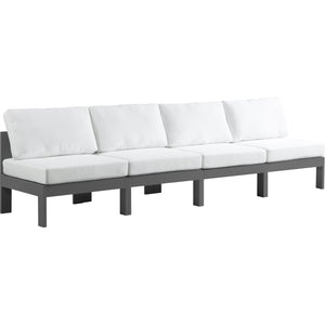 Meridian Nizuc White Water Resistant Fabric Outdoor Patio Modular Sofa