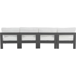 Meridian Nizuc White Water Resistant Fabric Outdoor Patio Modular Sofa