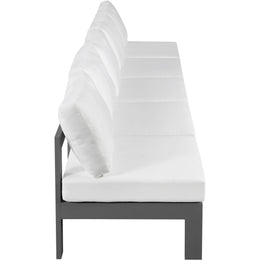 Meridian Nizuc White Water Resistant Fabric Outdoor Patio Modular Sofa