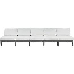 Meridian Nizuc White Water Resistant Fabric Outdoor Patio Modular Sofa