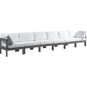 Meridian Nizuc White Water Resistant Fabric Outdoor Patio Modular Sofa