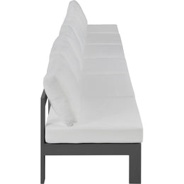 Meridian Nizuc White Water Resistant Fabric Outdoor Patio Modular Sofa