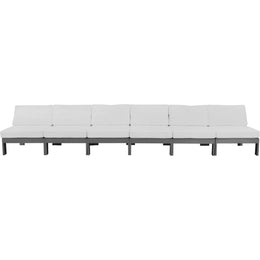 Meridian Nizuc White Water Resistant Fabric Outdoor Patio Modular Sofa