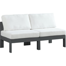 Meridian Nizuc White Water Resistant Fabric Outdoor Patio Modular Sofa