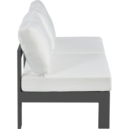 Meridian Nizuc White Water Resistant Fabric Outdoor Patio Modular Sofa