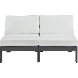 Meridian Nizuc White Water Resistant Fabric Outdoor Patio Modular Sofa