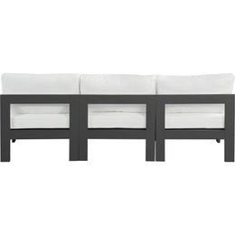Meridian Nizuc White Water Resistant Fabric Outdoor Patio Modular Sofa