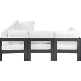 Meridian Nizuc White Water Resistant Fabric Outdoor Patio Modular Sectional