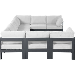 Meridian Nizuc White Water Resistant Fabric Outdoor Patio Modular Sectional