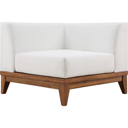 Meridian Rio Off White Water Resistant Fabric Outdoor Patio Modular Corner Chair