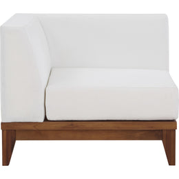 Meridian Rio Off White Water Resistant Fabric Outdoor Patio Modular Corner Chair