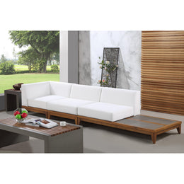 Meridian Rio Off White Water Resistant Fabric Outdoor Patio Modular Sofa