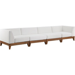 Meridian Rio Off White Water Resistant Fabric Outdoor Patio Modular Sofa