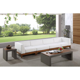 Meridian Rio Off White Water Resistant Fabric Outdoor Patio Modular Sofa