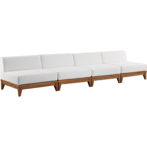 Meridian Rio Off White Water Resistant Fabric Outdoor Patio Modular Sofa