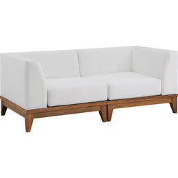 Meridian Rio Off White Water Resistant Fabric Outdoor Patio Modular Sofa