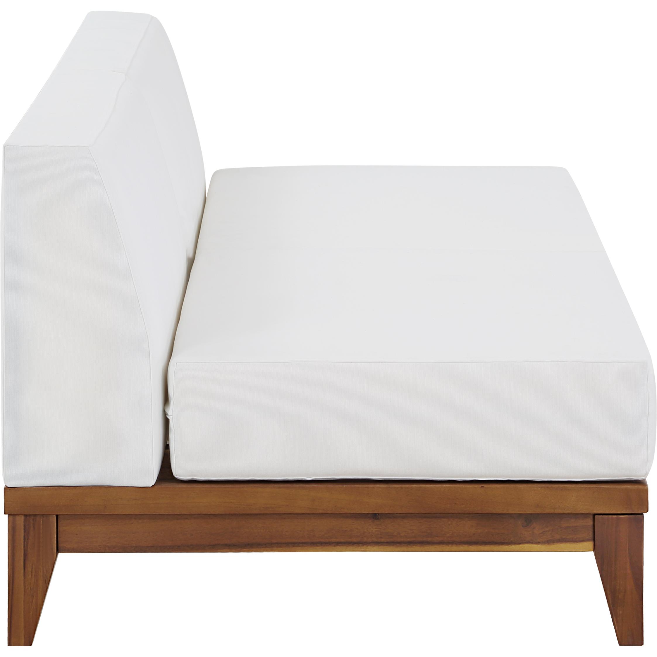 Meridian Rio Off White Water Resistant Fabric Outdoor Patio Modular Sofa