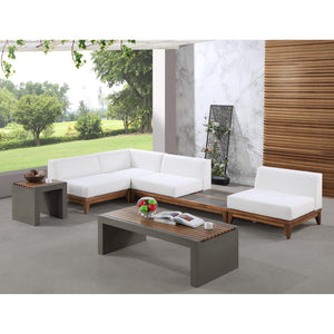 Meridian Rio Off White Water Resistant Fabric Outdoor Patio Modular Sectional