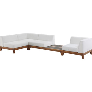 Meridian Rio Off White Water Resistant Fabric Outdoor Patio Modular Sectional