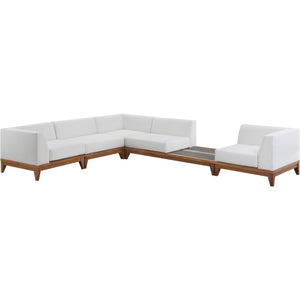 Meridian Rio Off White Water Resistant Fabric Outdoor Patio Modular Sectional