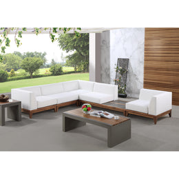 Meridian Rio Off White Water Resistant Fabric Outdoor Patio Modular Sectional