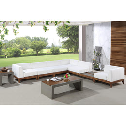 Meridian Rio Off White Water Resistant Fabric Outdoor Patio Modular Sectional
