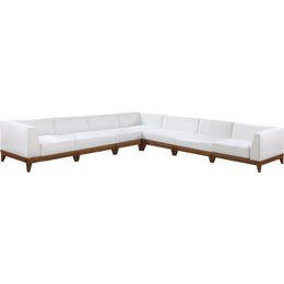 Meridian Rio Off White Water Resistant Fabric Outdoor Patio Modular Sectional